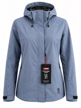 NWT Chrome Industries Storm Signal Waterproof Hooded Jacket Women’s Large Blue